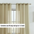 thumbnail image 2 of THD Basics 2 Piece Semi Sheer Voile Window Curtain Drapes Grommet Top Panels for Bedroom, Living Room & Kids Room - Set of 2 panels, 2 of 4
