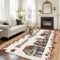 thumbnail image 3 of Bless This Area&nbsp;Rug 5x8ft Home Farmhouse Country Star Barn Bucket Berry Non-Slip&nbsp;Washable Square&nbsp;Rugs Soft Felt Indoor Floor Mat for Bedroom Kitchen Living Room Bathroom, 3 of 9