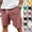 25# Pink, variant on Men's Summer Corduroy Shorts Drawstring Elastic Waist Casual Loose Fit Beach Knee Length Shorts Khaki L
