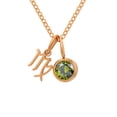 thumbnail image 1 of Collier Rune Tridimensionnel des Douze Constellations, Luxe Léger, Couleur, Collier Pierre de Naissance en Strass, Collier en Acier Inoxydable, 1 of 6
