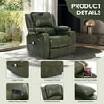 thumbnail image 4 of FLUSGO Power Lift Recliner Standing Chair with Massage, Breathable Leather Recliner Chair with Phone Holder, Remote Control, USB Port, 2 Pcs Stainless Steel Cup Holder & Side Pockets, 4 of 10