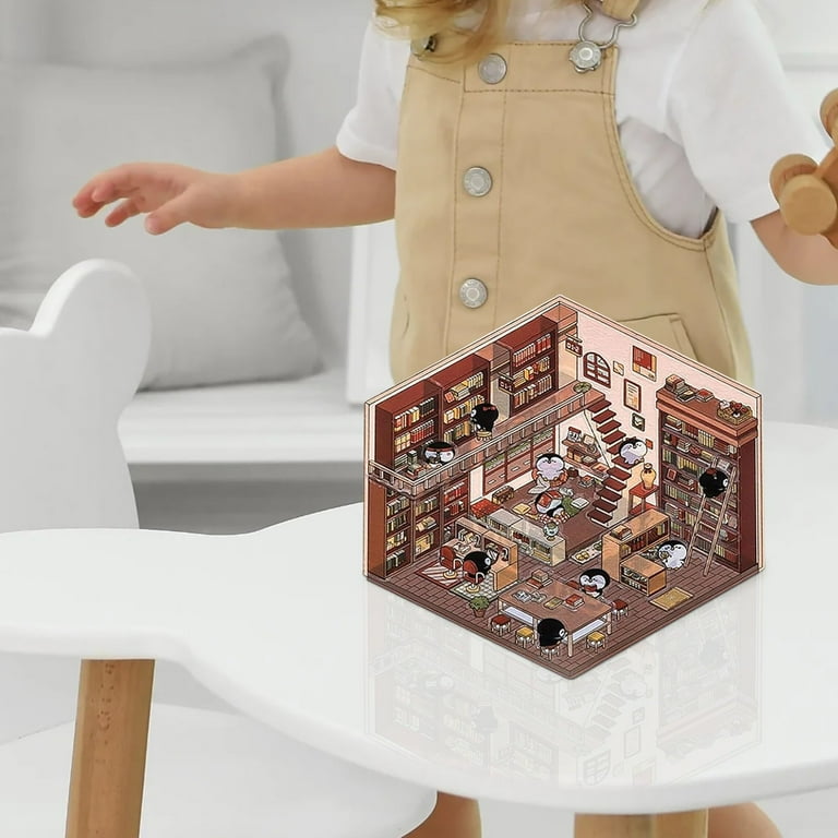 Stickers 3D Scènes Miniatures à Créer Soi-même - 25 Feuilles PET + 20 Pages De Décors, 19x13.5 Cm, Réutilisables