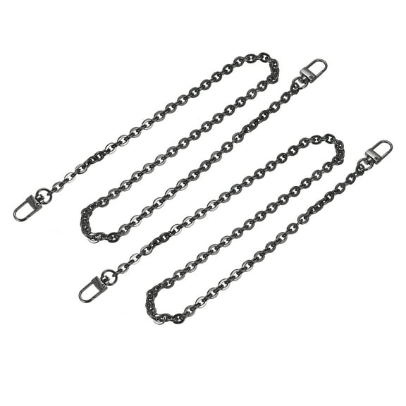 Uxcell 31"x0.28" Purse Chain Strap, 2Pack Purse Handle Shoulder Bags Replacement Strap, Black