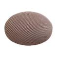 thumbnail image 2 of Dongrere Stretch Bar Stool Seat Cover, Striped Round Cushion, Anti-Slip Chair Cover for Bar Kitchen Living Room Use, Coffee, 2 of 6