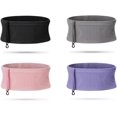thumbnail image 5 of Running Belt for Women - Knitted Breathable Fitness Waist Pack with Adjustable Size and Reflective Strips in Black, 5 of 5