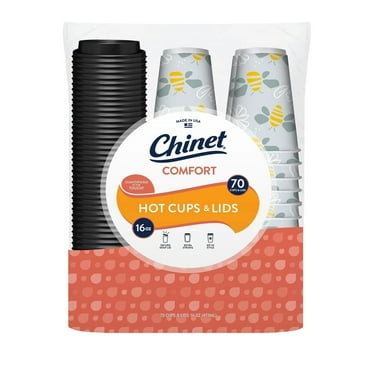 Chinet Comfort Cup Hot Cups and Lids 16 Ounce (70 Count)