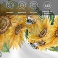 thumbnail image 6 of Sunflower Cloth Napkins, Green Botanical Yellow Floral Summer Washable and Reusable Dinner Napkins Set of 6, Table Napkin for Kitchen Party Birthday Wedding Hotel Housewarming 20"x20", 6 of 9