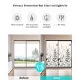 thumbnail image 4 of Window Privacy Film Vintage Floral Leaves Stained Glass Window Film Decorative Sun Block Window Cover Summer Botanical Window Clings Static Adhesive Sticker for Bathroom 29.5"x78.7", 4 of 6
