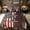 Red Brown B, variant on meiyoeat Football C Initial Twin Bedding for Boys, USA Flag Monogram Bedding Comforter Set, Brown Red, Black Reversible, 7pcs