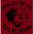 thumbnail image 2 of Men's Cruella Evil By Design Sketch  Graphic Tee Cardinal X Large, 2 of 5