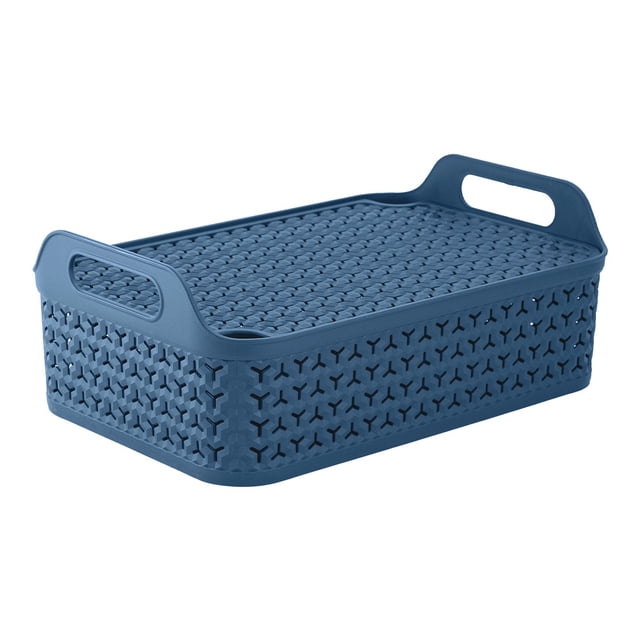 Canasta Azul Polycar 12L c/tapa