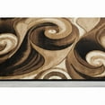 thumbnail image 2 of Handcraft Rugs-Swirls Abstract Design Modern Contemporary Hand Carved Area Rug-Chocolate/Beige/Black, 2 of 5