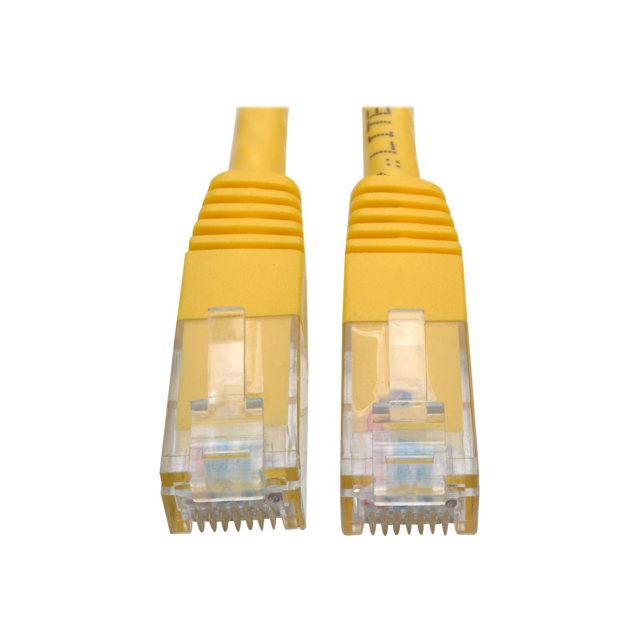 Eaton Tripp Lite Series Cat6 Gigabit Molded (UTP) Ethernet Cable (RJ45 M/M), PoE, Yellow, 5 ft. (1.52 m) - Patch cable - RJ-45 (M) to RJ-45 (M) - 5 ft - UTP - CAT 6 - IEEE 802.3ab/IEEE 802.5 - molded, stranded - yellow