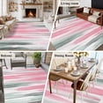 5x8 Area Rugs, Pink Gray Non-Skid Rubber Backing Large Rectangle Rugs ...
