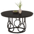 thumbnail image 3 of Fnova 47.24" Modern Round Dining Table for 4 with Wood Tabletop, Kitchen Table for Dining Room, Black, 3 of 11