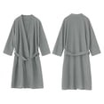 thumbnail image 3 of Long Sleeve Bathrobe for Women Fuzzy Women's Nightgowns & Sleepshirts Oversize Cozy Women's Robes House Womens Robe Grey, 3 of 5