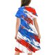 thumbnail image 4 of Odeerbi Niñas Día de La Independencia Vestido de Línea A Verano Patriótico Cuello Redondo Manga Corta Vestido Casual, 4 of 9