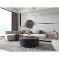 thumbnail image 3 of American Home Classic Jasper 17" Round Traditional Velvet Ottoman in Silver, 3 of 6