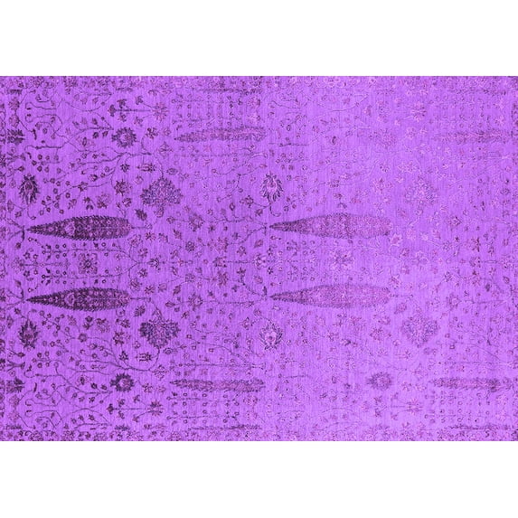Ahgly Company Indoor Rectangle Oriental Purple Industrial Area Rugs, 8' x 12'