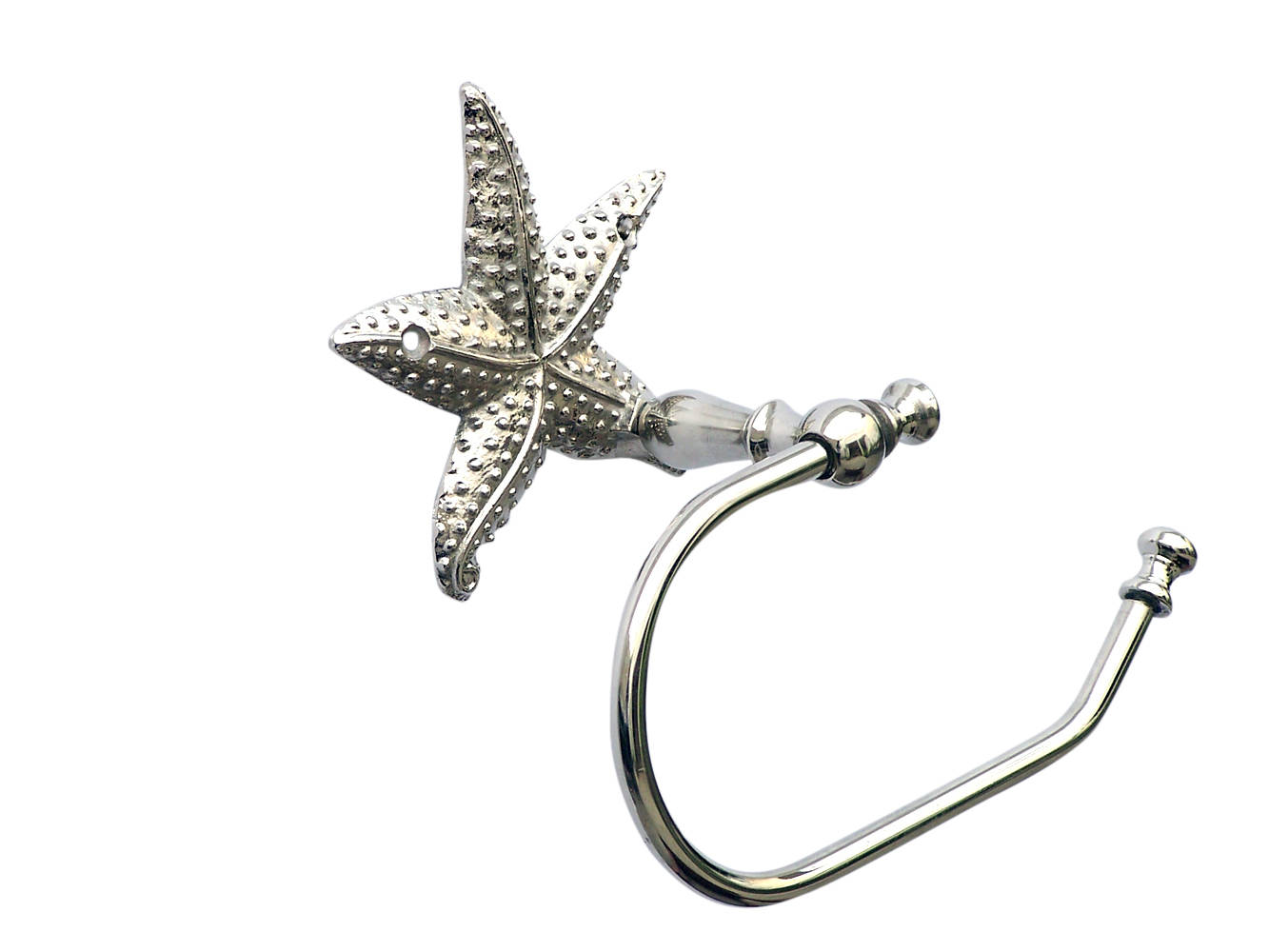 Handcrafted Model Ships STLPH-3001-CH 5 x 3 x 10 in. Chrome Starfish Toilet Paper Holder