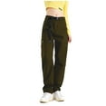 thumbnail image 2 of AINIYS Women's Outdoor Hiking Pants Straight Leg Waterproof Windproof Multi-Pocket Trousers for Camping Trekking Travel Army Green L, 2 of 8