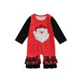 thumbnail image 1 of Baby Girls Christmas Clothes Flare Jumpsuit Bell Bottoms Romper Bodysuit Long Sleeve Overalls, 1 of 6
