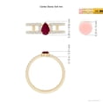 thumbnail image 4 of ANGARA Natural Pear Ruby Parallel Split Shank Ring with Accents in 14K Yellow Gold for Women (Size-6x4mm) | July Birthstone, Birthday, Anniversary, Jewelry Gift for Women | Natural Ruby Ring, 4 of 8