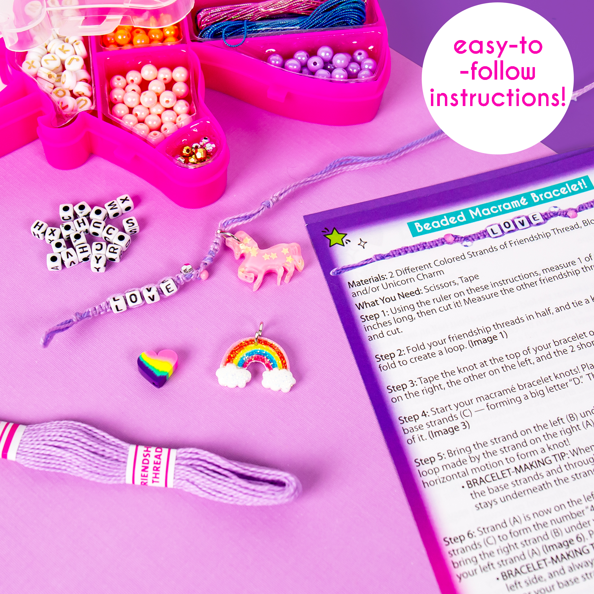 Just My Style Unicorn Friendship Bracelet Making Kit photo 7