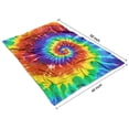 thumbnail image 4 of Colorful Tie Dye Pattern Blanket,Comfortable Soft Flannel Throw Blanket,All Season,Warm Lightweight Blankets for Sofa Bed Couch Living Room Chair,40"x50", 4 of 4