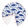 thumbnail image 2 of Daiia Whale Drawing Merry Christmas Tree Skirt , Xmas Large Lace-up Tree Skirt, Santa Snowflakes Rustic Home Decorations New Year Party Farmhouse Decor-48", 2 of 7