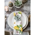thumbnail image 2 of Yellow Lemon Cloth Napkins Set of 4 Reusable Dinner Napkins, Country Flower Butterfly Watercolor White Cocktail Napkin Washable Table Napkins for Wedding/Holiday Party/Baby Shower 20"x20", 2 of 7