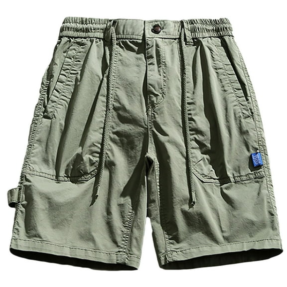 Mens Shorts Cargo Shorts Multi-Pockets Relaxed Summer Beach Shorts Pants Shorts for Men Army Green 2XL