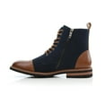 thumbnail image 4 of Polar Fox Wright MPX808583A Men's 7-Eyelets Classic Dress Boots with Zipper Closure, in Blue Taupe, Men's Size 12, 4 of 8