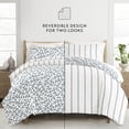 thumbnail image 4 of Noble Linens Watercolor Vines Blue 2-Piece Patterned Duvet Cover Set, Twin, 4 of 7