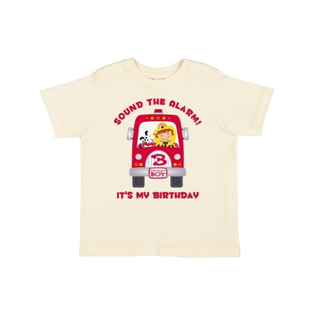 

Inktastic Fire Truck 3rd Birthday Boy Gift Toddler Boy Girl T-Shirt