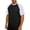 Black, variant on Mens Casual Slim Fit Tops Raglan Contrast Short Sleeve Baseball Jersey Tshirts White XXL(XXL)