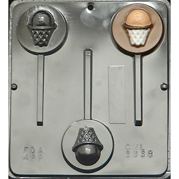 3338 Basketball & Hoop Lollipop Chocolate Candy Mold