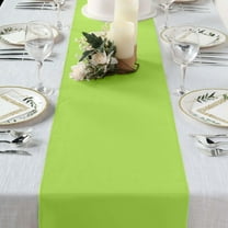 Efavormart Pack of 5 | Lime Green Premium Polyester Table Top Runner For Weddings Birthday Party Banquets Decor Fit Rectangle and Round Table