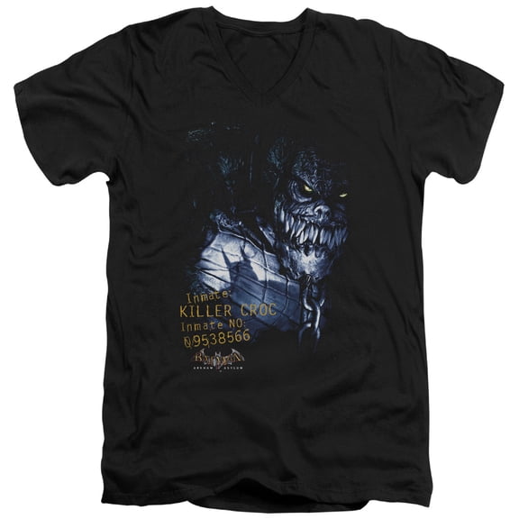 Batman Aa - Arkham Killer Croc - Slim Fit V Neck Shirt - X-Large