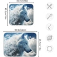 thumbnail image 3 of FREEAMG Wolf Cloud Sky White Dish Drying Mat for Kitchen Counter, Ultra Absorbent Reversible Microfiber Dishes Drying Rack Pad Heat-resistant Mats 18x24in, 3 of 7