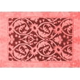 thumbnail image 1 of Ahgly Company Machine Washable Indoor Rectangle Abstract Red Modern Area Rugs, 7' x 10', 1 of 4