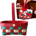 thumbnail image 2 of MOQIN Christmas Decorative Storage Basket - Woven Rattan Centerpiece for Table Decor, Empty Candy Gift Basket for Holiday Display, Festive Home Decorations for Christmas Party, 2 of 6
