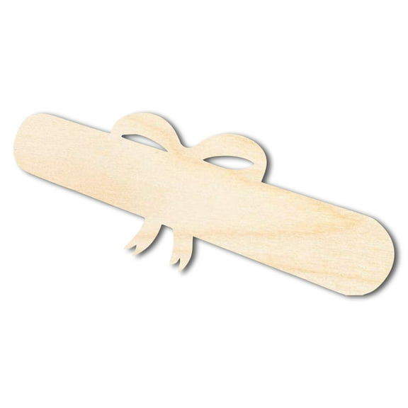 Unfinished Diploma Graduation Shape 4" / 1/2"