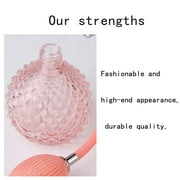 Vintage Perfume Spray Bottle Refillable Perfume Glass Atomizer Empty Crystal Bottle with Long Tassel (Pink)