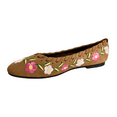 thumbnail image 5 of June Tan leather Flower embroidered Ballerina, 5 of 5