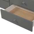 thumbnail image 6 of Newest Twin over Twin Bunk Bed with Trundle & 3 Drawers, Classic Solid Wood Frame with Ladder and Safety Rail, Gray, 6 of 13