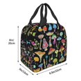 thumbnail image 3 of Fotbe Bright Mushrooms Bolsa Térmica con Estampado y Forro de Aluminio Grueso Bolsa de Almuerzo con Bolsillo Frontal para Hombres y Mujeres, Ideal para Trabajo, Escuela, 3 of 8