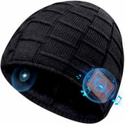 Bluetooth Beanie Hat with Headphones - Unisex Knit Music Hats with Built-in Stereo Speaker for Skiing,