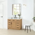 thumbnail image 3 of Gavino 42" Wood Vanity in Light Brown with Composite Stone Top with Mirror, 3 of 17