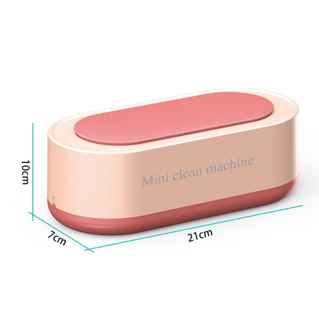Limpiador De Joyas Limpiador ultrasónico de joyas, gafas, relojes, limpieza (rosa de carga) Hugtrwg Libre de BPA